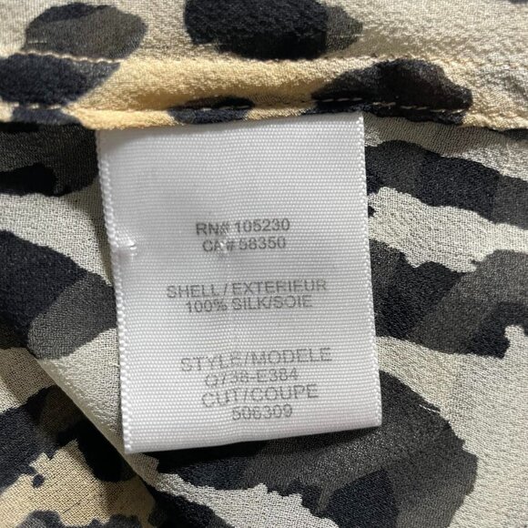 Equipment Size Large  Top Blouse Animal Print Leopard Cheetah Sleeveless - Picture 6 of 7